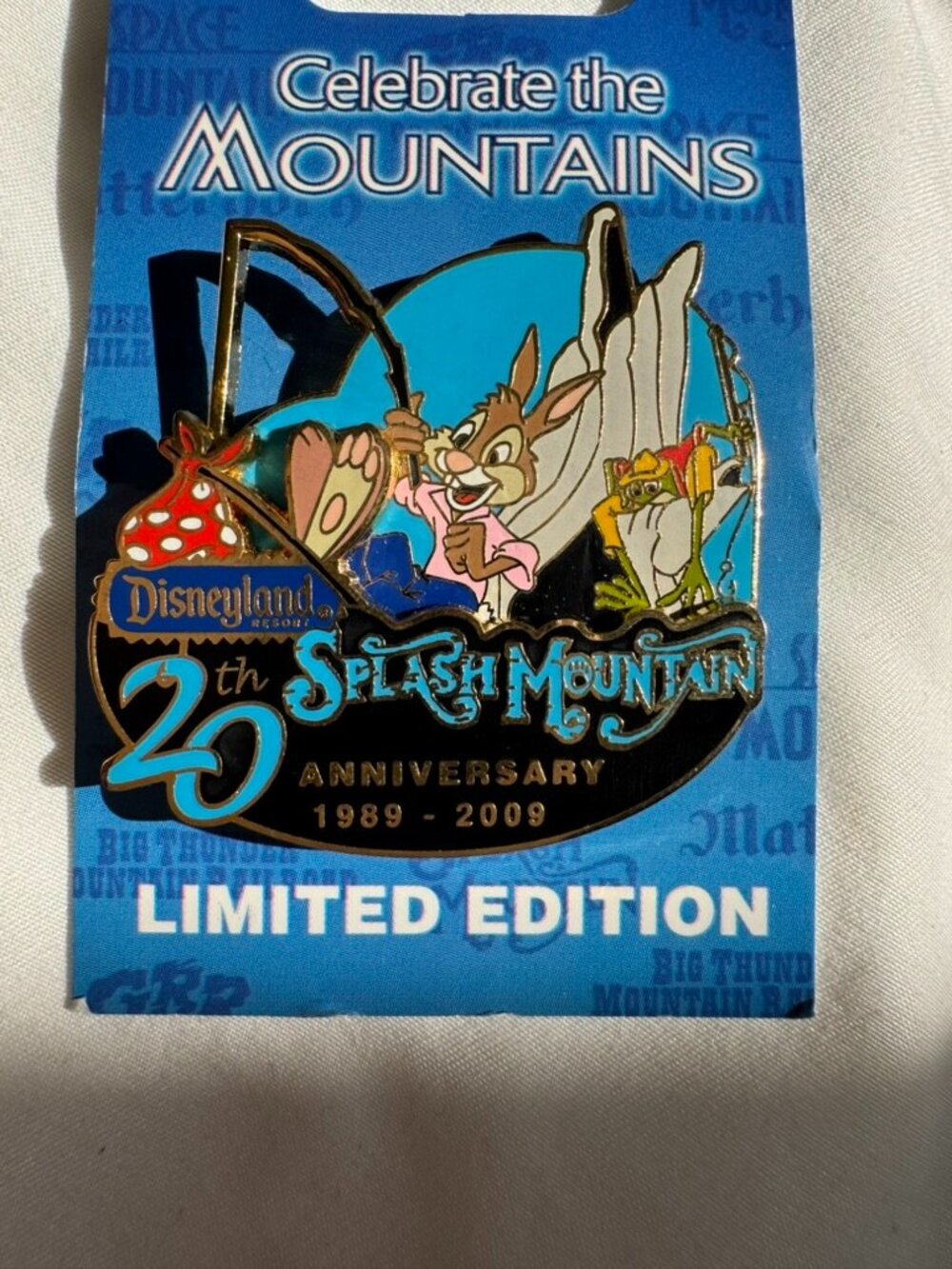 NWT Disneyland Celebrate the Mountains Splash Mountain Brer Rabbit Brer Frog Pin - Picture 7 of 15